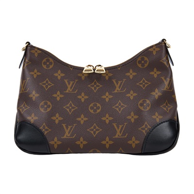 路易威登 LOUIS VUITTON Boulogne 黑色 牛角包 手提 斜肩背包 M45831 晶片款 黑Boulogne PM 原廠盒子/防塵袋/背帶