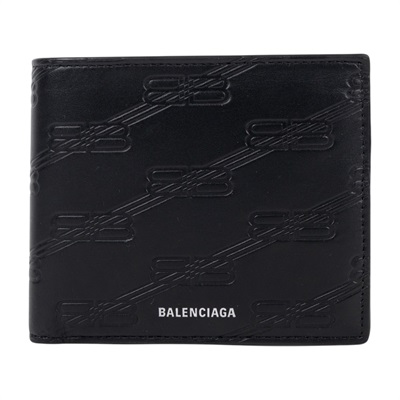 巴黎世家 BALENCIAGA 錢包 短夾 721940210JS 黑壓紋短夾 原廠盒子/防塵袋/購買證明