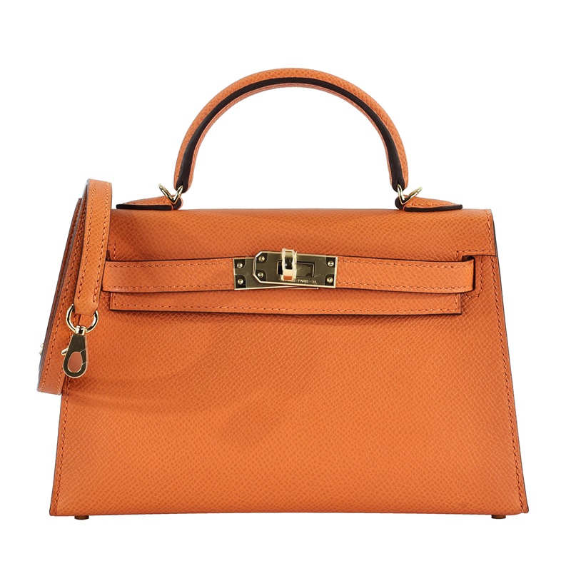 愛馬仕 Hermes Kelly Bag 凱莉包 mini KLM W FI 567 BM W刻 橘Mini Kelly II 原廠盒子/防塵袋2/背帶