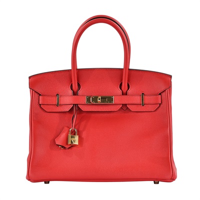 愛馬仕 Hermes Birkin Bag 柏金包 30 BK30 A BY 649 IU A刻 紅金BIRKIN30 防塵袋