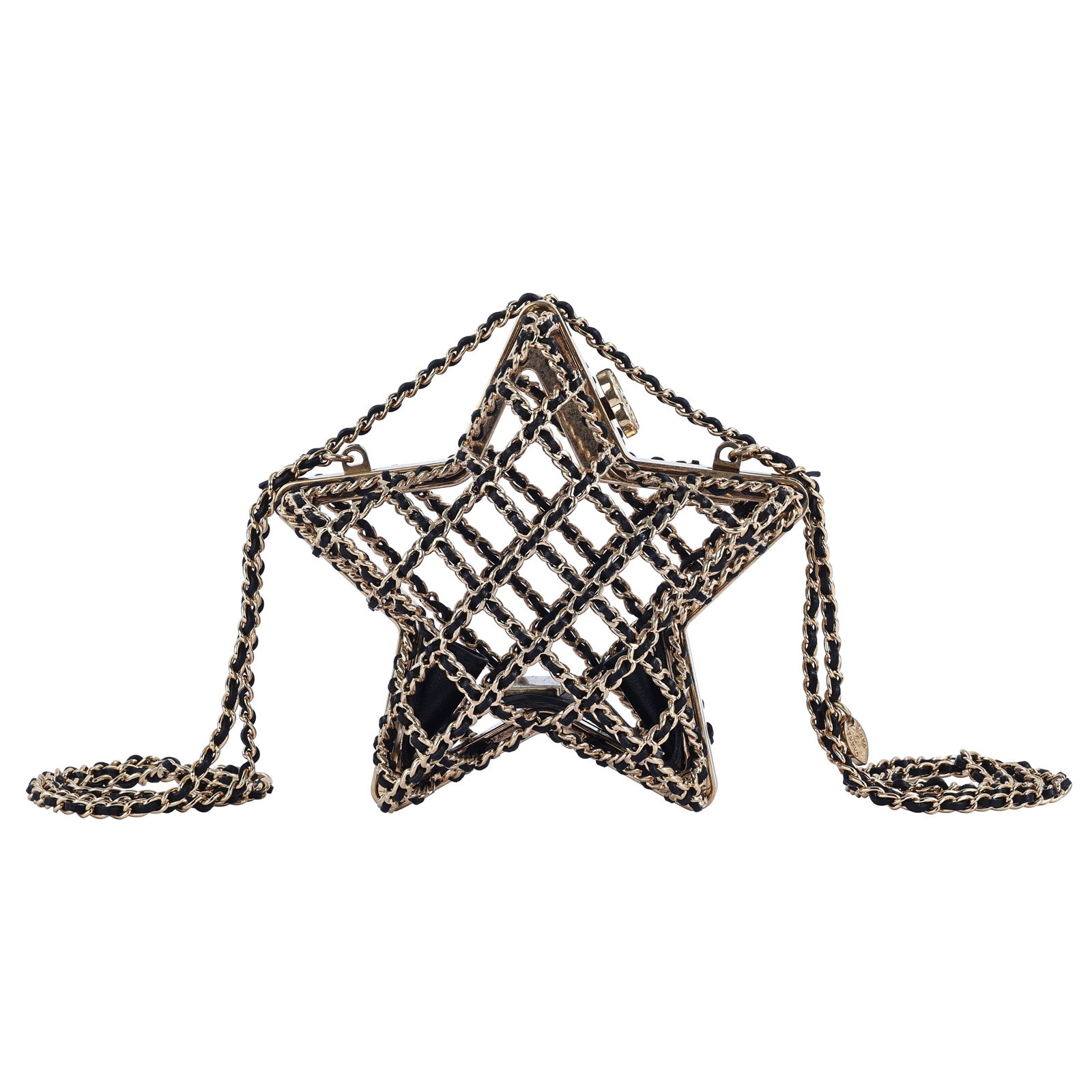 香奈兒 CHANEL 星星 晚宴包 AS4028 晶片款 23S 立體星星皮穿鍊鏤空秀款 原廠盒子