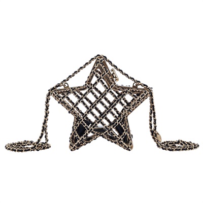 香奈兒 CHANEL 星星 晚宴包 AS4028 晶片款 23S 立體星星皮穿鍊鏤空秀款 原廠盒子