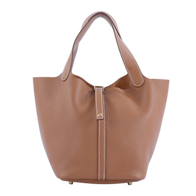 愛馬仕 Hermes Picotin Lock 22 菜籃子包 PT22 W刻 金棕金PICOTIN22 原廠盒子/防塵袋2/鎖組