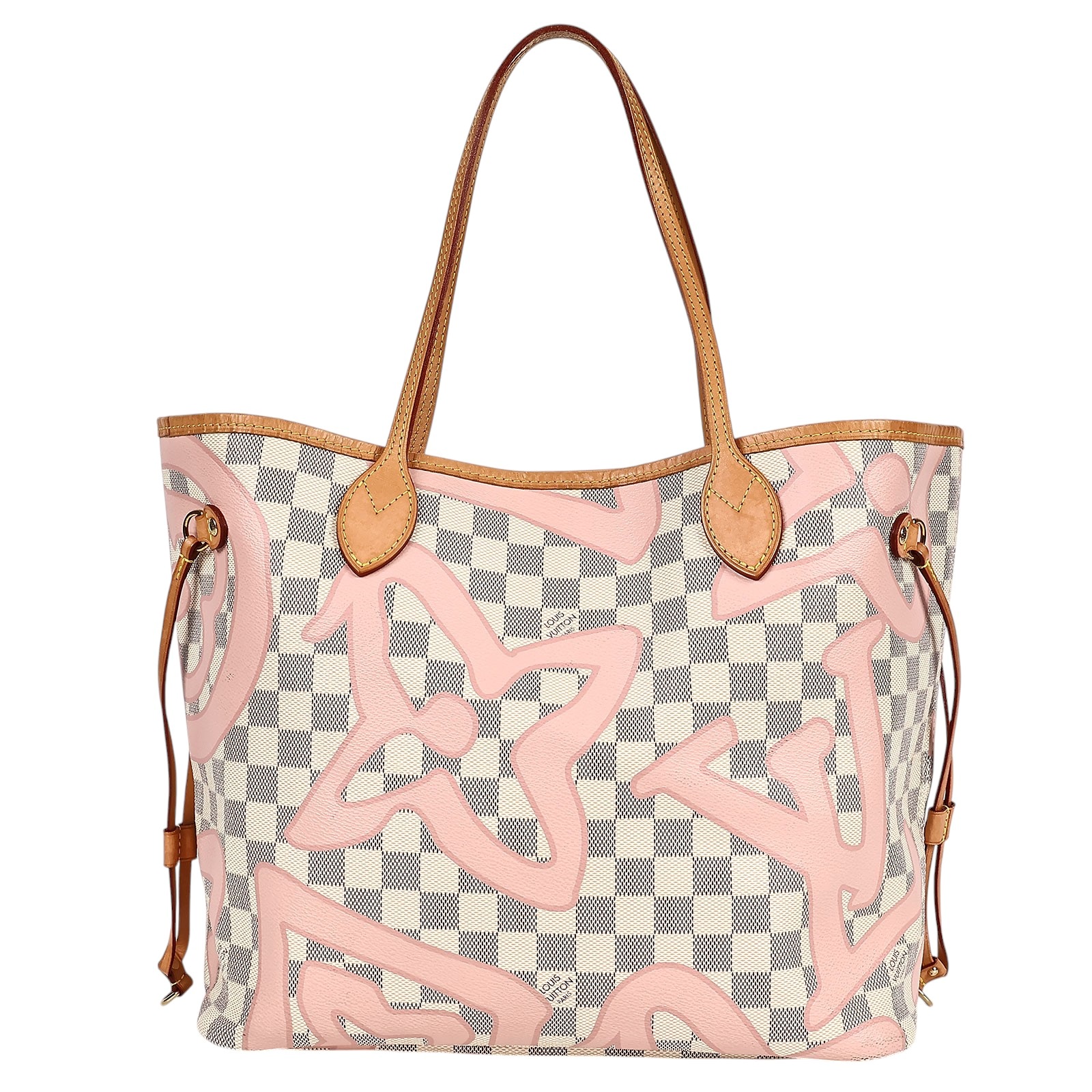 路易威登 LOUIS VUITTON Neverfull MM 粉棋盤格 N41050 粉棋盤格NEVERFULL MM 內袋