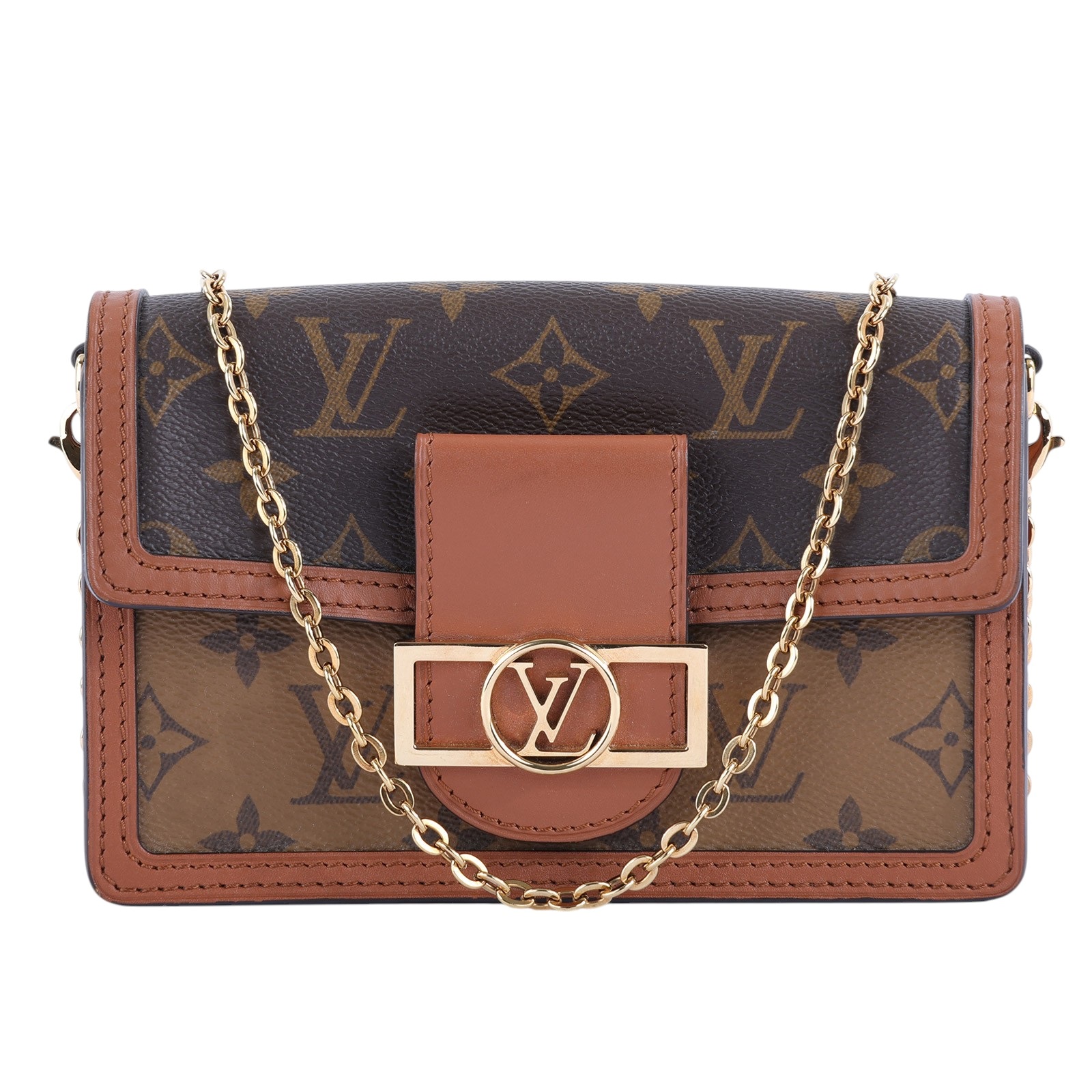 路易威登 LOUIS VUITTON Dauphine 鏈帶錢包 M68746 晶片款 原花DAUPHINE WOC 防塵袋/背帶