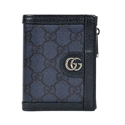 古馳 GUCCI Ophidia 760238 藍原花對折短夾 原廠盒子/防塵袋