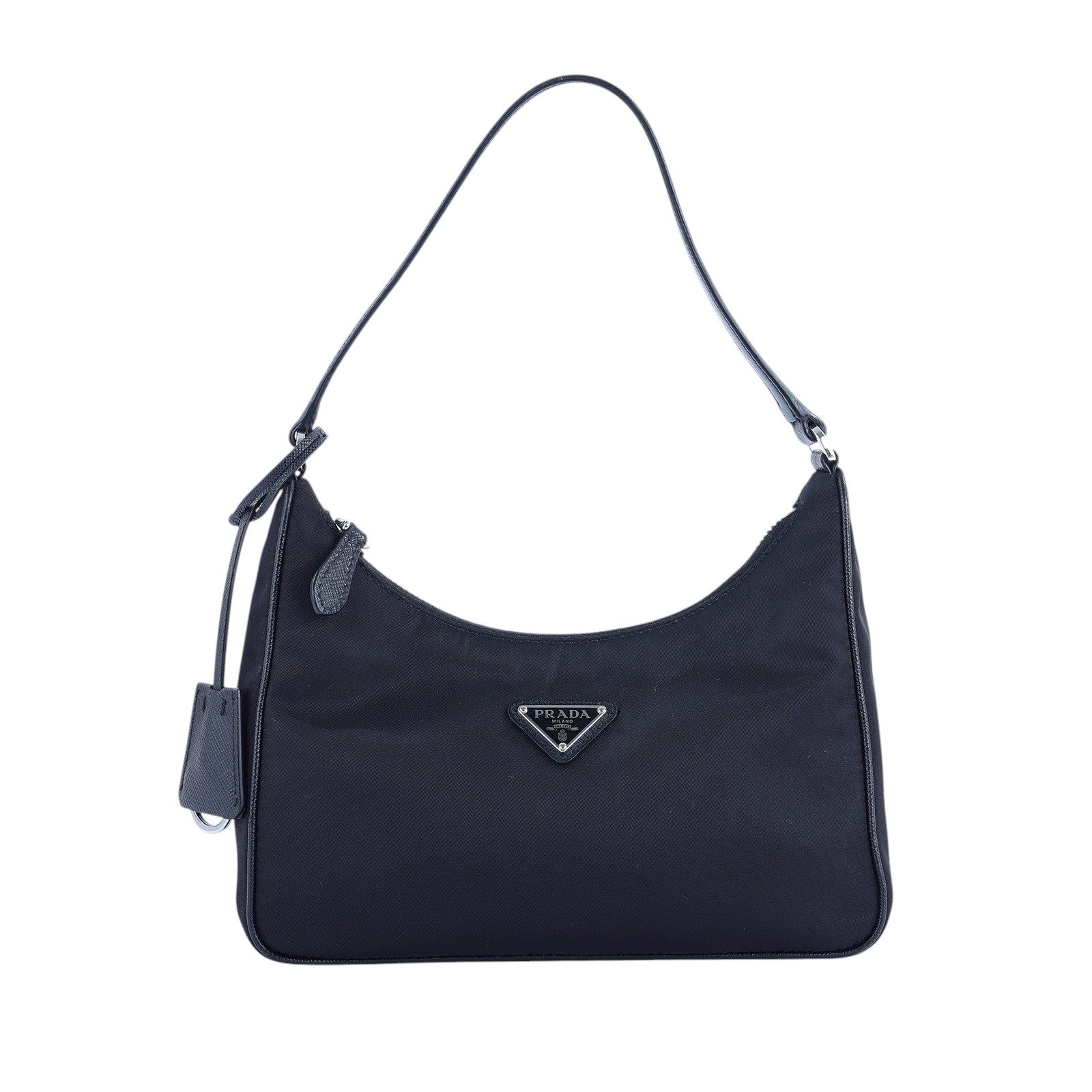 普拉達 PRADA Prada Re-Edition 環保尼龍 迷你袋 1NE204 黑尼龍MINI HOBO肩背包 防塵袋/購買證明影本