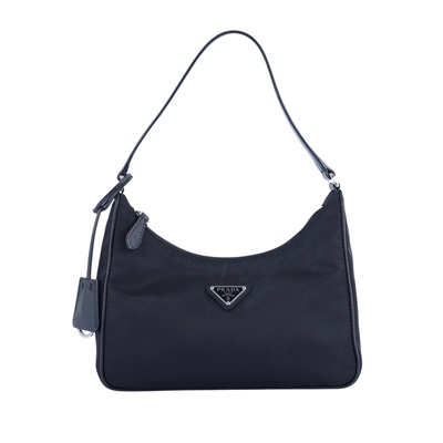 普拉達 PRADA Prada Re-Edition 環保尼龍 迷你袋 1NE204 黑尼龍MINI HOBO肩背包 防塵袋/購買證明影本