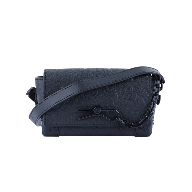 路易威登 LOUIS VUITTON Steamer 隨身 錢包 黑色 M81746 晶片款 黑原花壓紋STEAMER肩背包 原廠盒子/防塵袋/購買證明