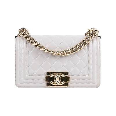 香奈兒 CHANEL Boy 20 小型 口蓋包 A67085 晶片款 灰荔枝牛BOY20 原廠盒子/防塵袋/購買證明