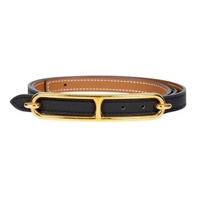 愛馬仕 Hermes Roulis 皮帶釦 雙面皮腰帶 1.3 cm ROB_85 W刻黑金棕雙面ROULIS皮帶#85 防塵袋