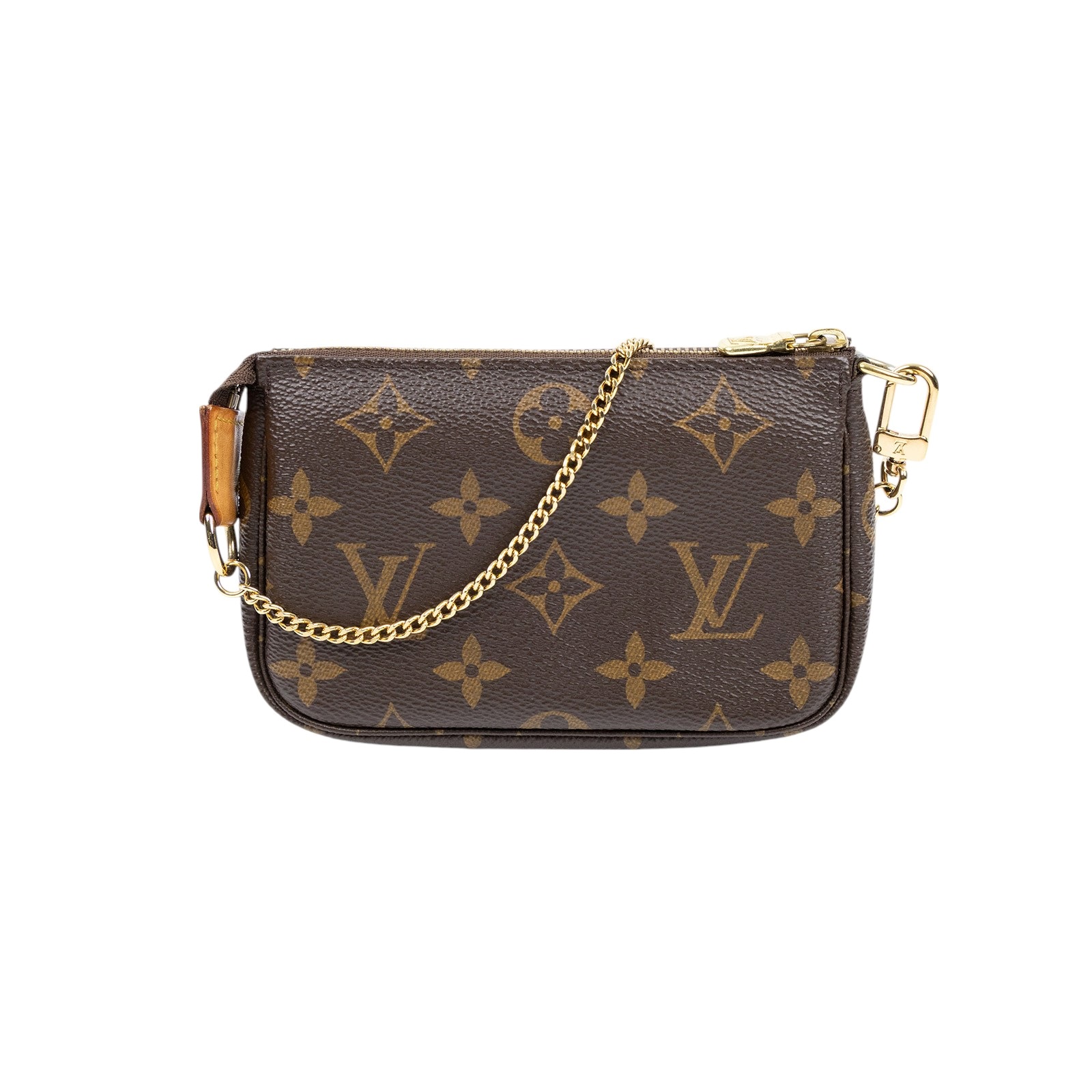 路易威登 LOUIS VUITTON Monogram塗層帆布 鏈帶 迷你小皮包 M58009 原花POUCH 原廠盒子/防塵袋/購買證明/發票