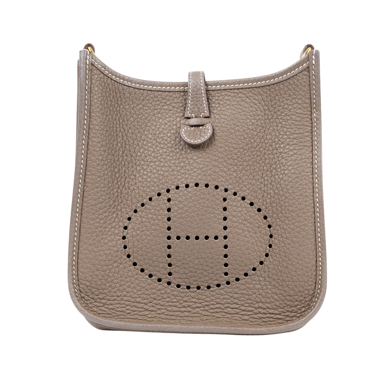 愛馬仕 Hermes Evelyne 16 Amazone bag 伊芙琳包 大象灰 深藍 金色五金 H069426CCBF B刻  原廠盒子/防塵袋/背帶/購買證明