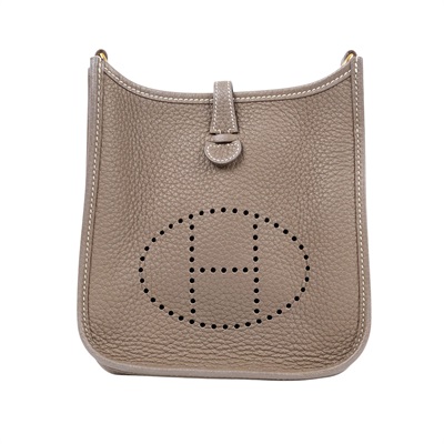 愛馬仕 Hermes Evelyne 16 Amazone bag 伊芙琳包 大象灰 深藍 金色五金 H069426CCBF B刻  原廠盒子/防塵袋/背帶/購買證明