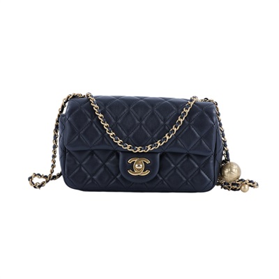 香奈兒 CHANEL 金球款 經典迷你口蓋包 AS1787 晶片款 黑羊金球COCO20 無附屬品