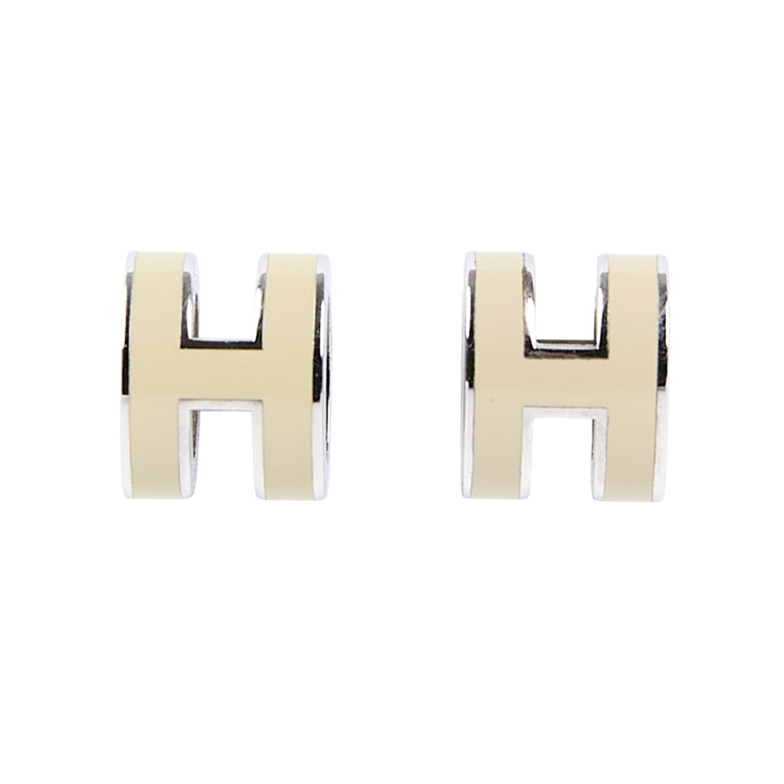 愛馬仕 Hermes Mini Pop H 耳釘 原野橙 H608002FP 灰綠MINI POP H 耳環 原廠盒子