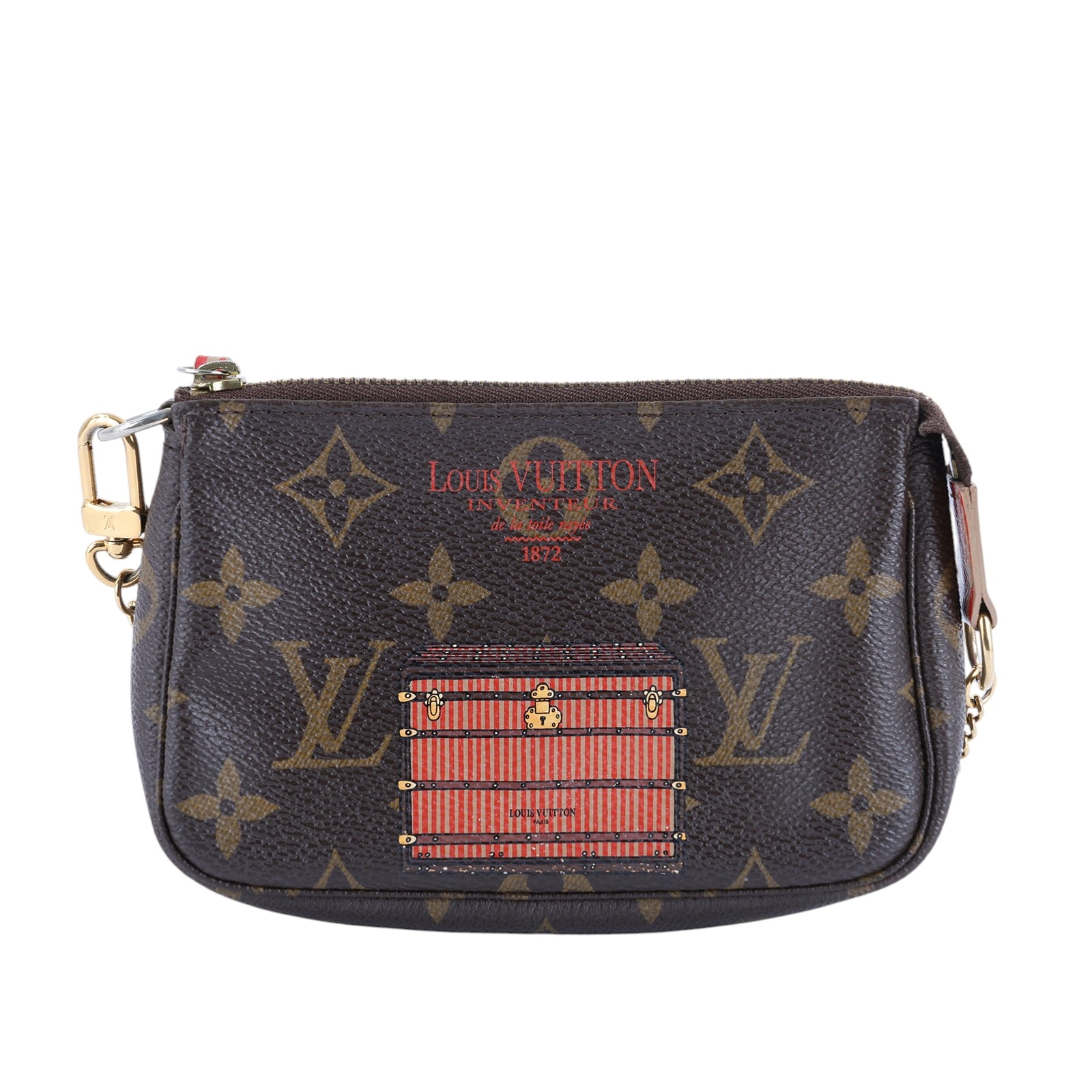 路易威登 LOUIS VUITTON Pochette Accessoires Trunks & Locks 鏈帶包 M60417  原廠盒子/防塵袋