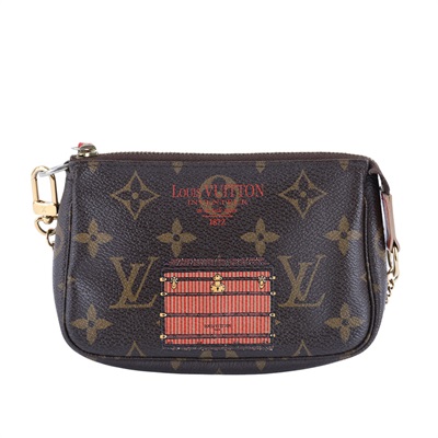 路易威登 LOUIS VUITTON Pochette Accessoires Trunks & Locks 鏈帶包 M60417  原廠盒子/防塵袋