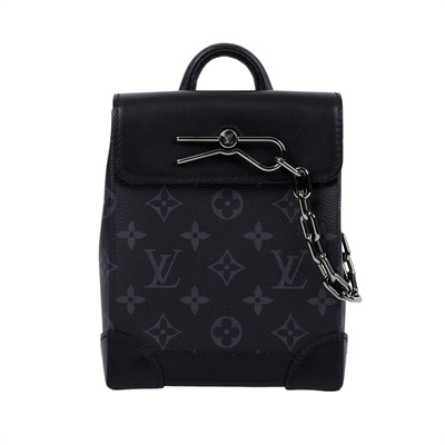 路易威登 LOUIS VUITTON Nano Steamer 肩背包 M82774 晶片款 黑原花NANO STEAMER肩背包 原廠盒子/防塵袋/背帶