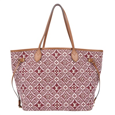 路易威登 LOUIS VUITTON Neverfull MM 肩背購物包 M57273 紅帆布1854 NEVERFULL MM 防塵袋/內袋