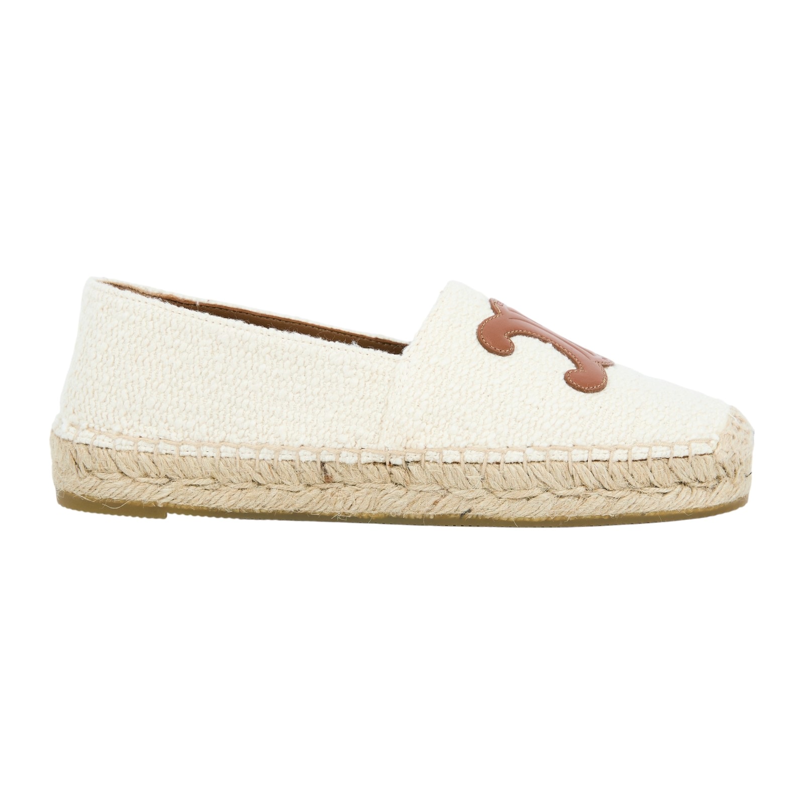思琳 CELINE Les Espadrilles 漁夫鞋 354432278C_38 米白凱旋門草編鞋#38 原廠盒子/防塵袋