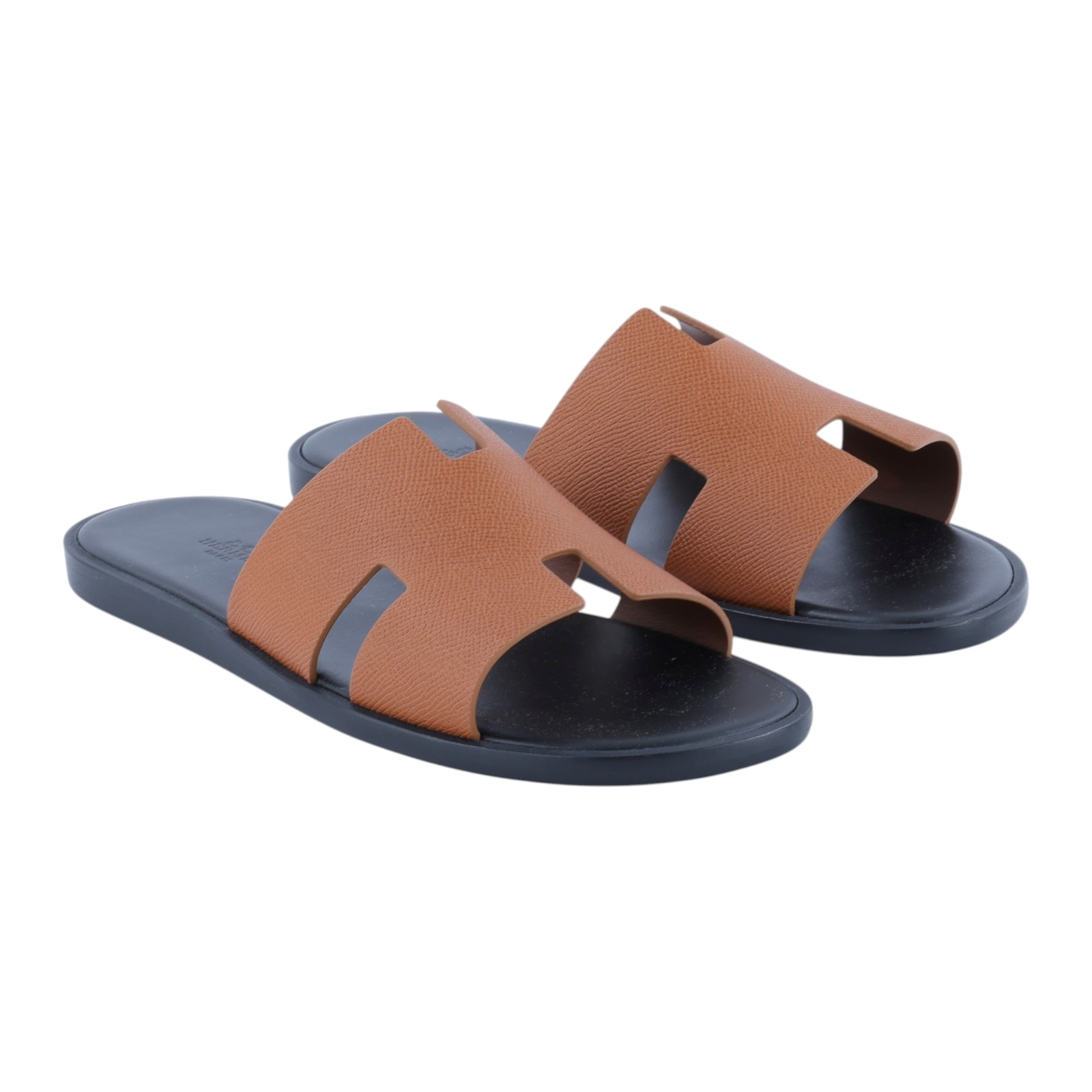 愛馬仕 Hermes Izmir 涼鞋 男鞋 H252809ZH20420 / 金棕EPSOM IZMIR拖鞋#42 原廠盒子/防塵袋/購買證明