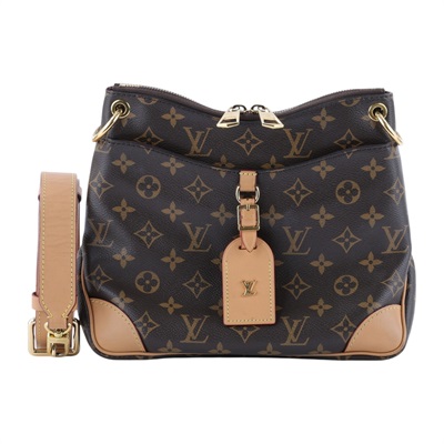 路易威登 LOUIS VUITTON Odéon PM 經典原花 天然色皮革 拉鍊 肩背 斜背包 M45354 晶片款  原廠盒子/防塵袋/購買證明/吊牌