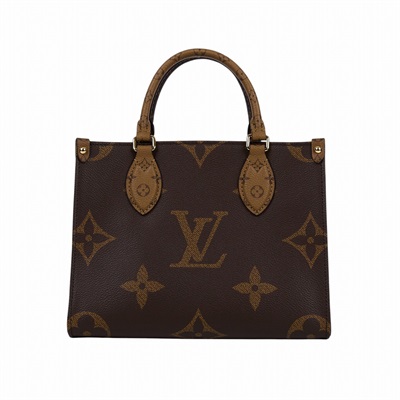 路易威登 LOUIS VUITTON OnTheGo PM 雙色帆布 手提 斜背包 M46373 晶片款  原廠盒子/防塵袋/背帶/內袋/購買證明
