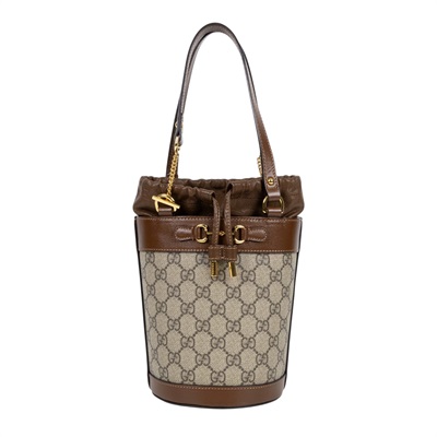 古馳 GUCCI 1955 馬銜扣 帆布牛皮飾邊 水桶包 637115 92TPG 1955 馬銜扣帆布牛皮水桶包 防塵袋