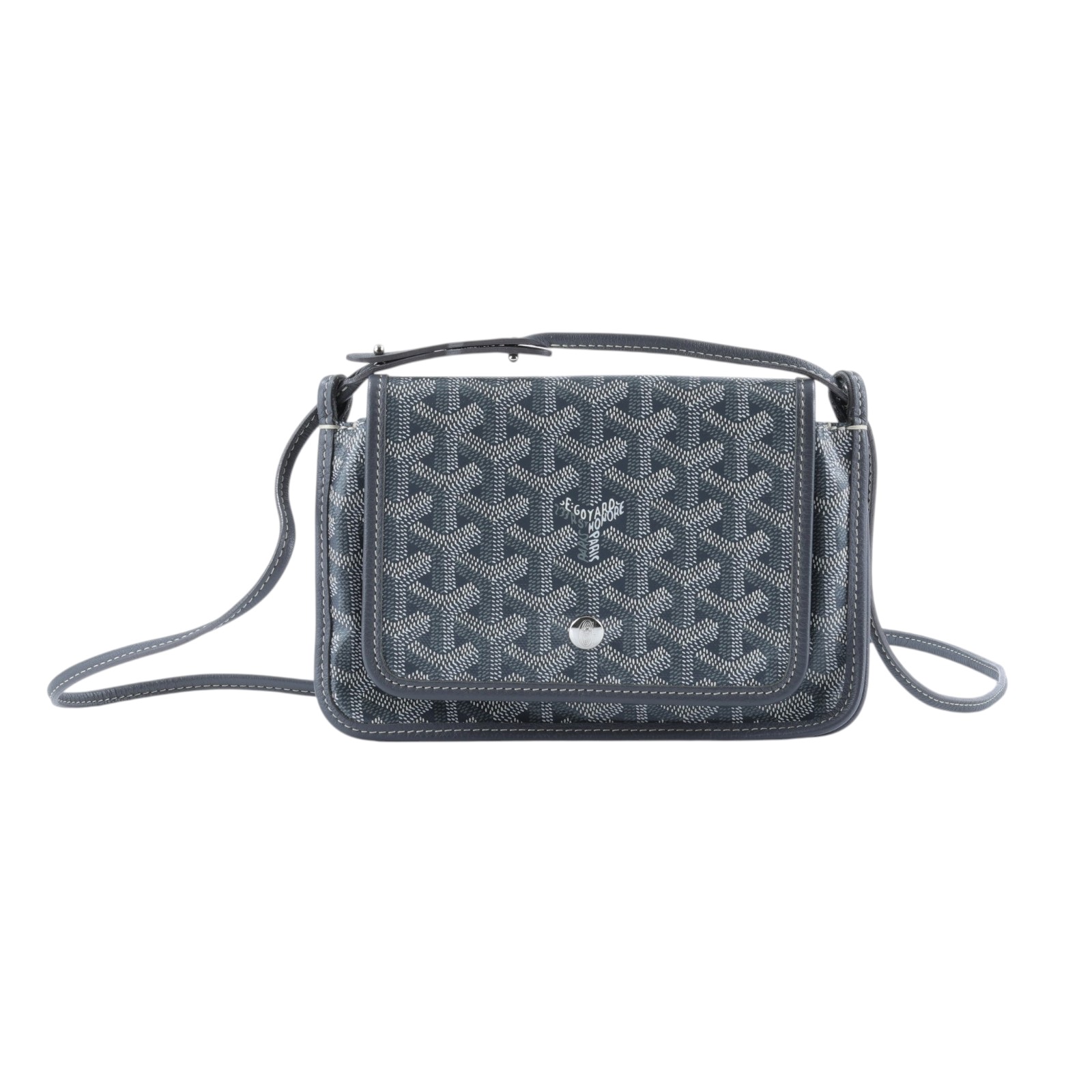 高雅德 GOYARD Plumet Pocket Wallet 肩背 隨身錢包 PLUMETPMLTY 灰PLUMET POCKET 背帶