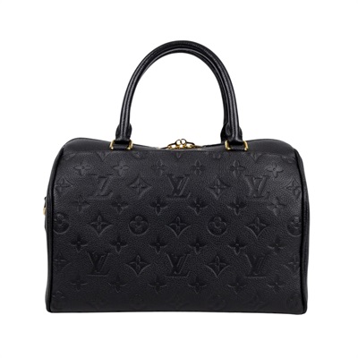 路易威登 LOUIS VUITTON Speedy 25 NM 手提波士頓包 壓紋牛皮 黑色 M42401  防塵袋/背帶/鎖組/購買證明