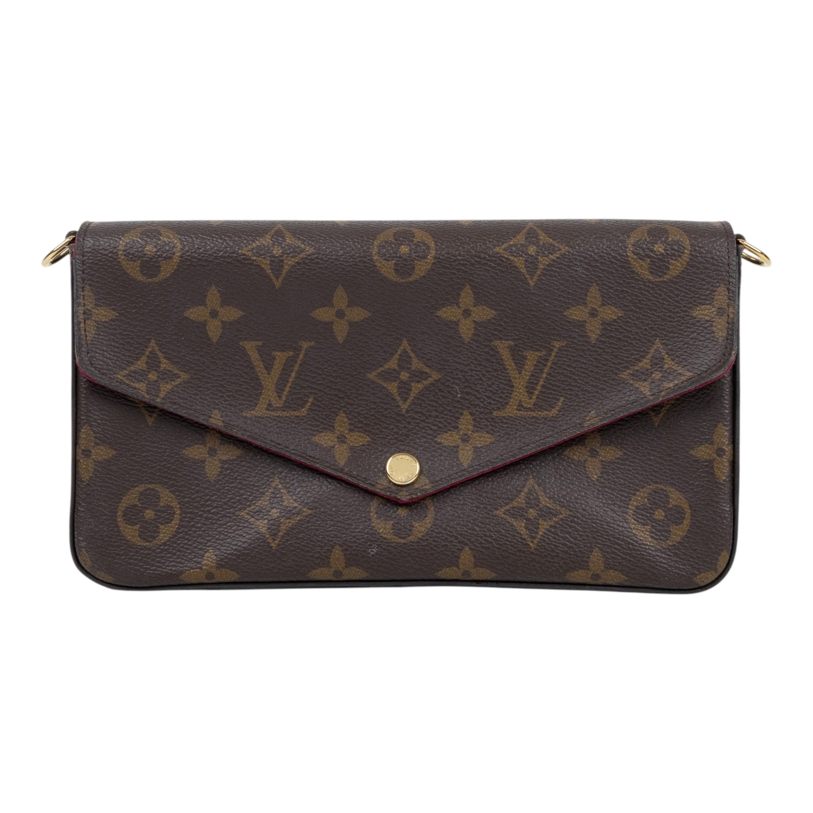 路易威登 LOUIS VUITTON Pochette Félicie 三合一鏈條包 紫紅色 M61276  內袋2/背帶