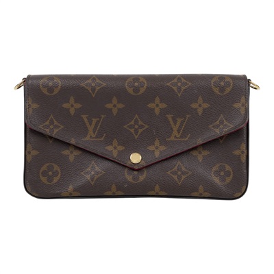 路易威登 LOUIS VUITTON Pochette Félicie 三合一鏈條包 紫紅色 M61276  內袋2/背帶