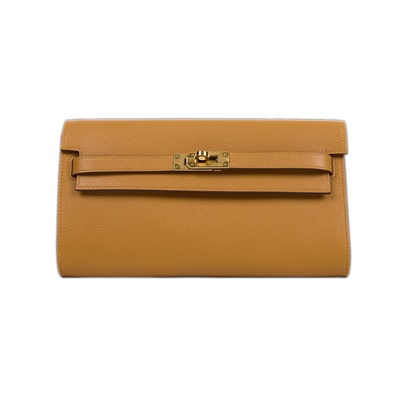 愛馬仕 Hermes Kelly to go 長夾肩背包 金色五金 焦糖色 H084169CC28 /W CS 002 AW  原廠盒子/防塵袋/背帶/購買證明