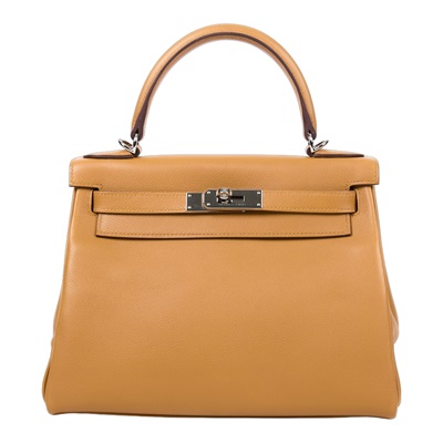 愛馬仕 Hermes Kelly Bag 凱莉包 28 KL28 Y MM 474 NN Y刻 棕粉雙色KELLY 28 防塵袋/背帶/鎖組