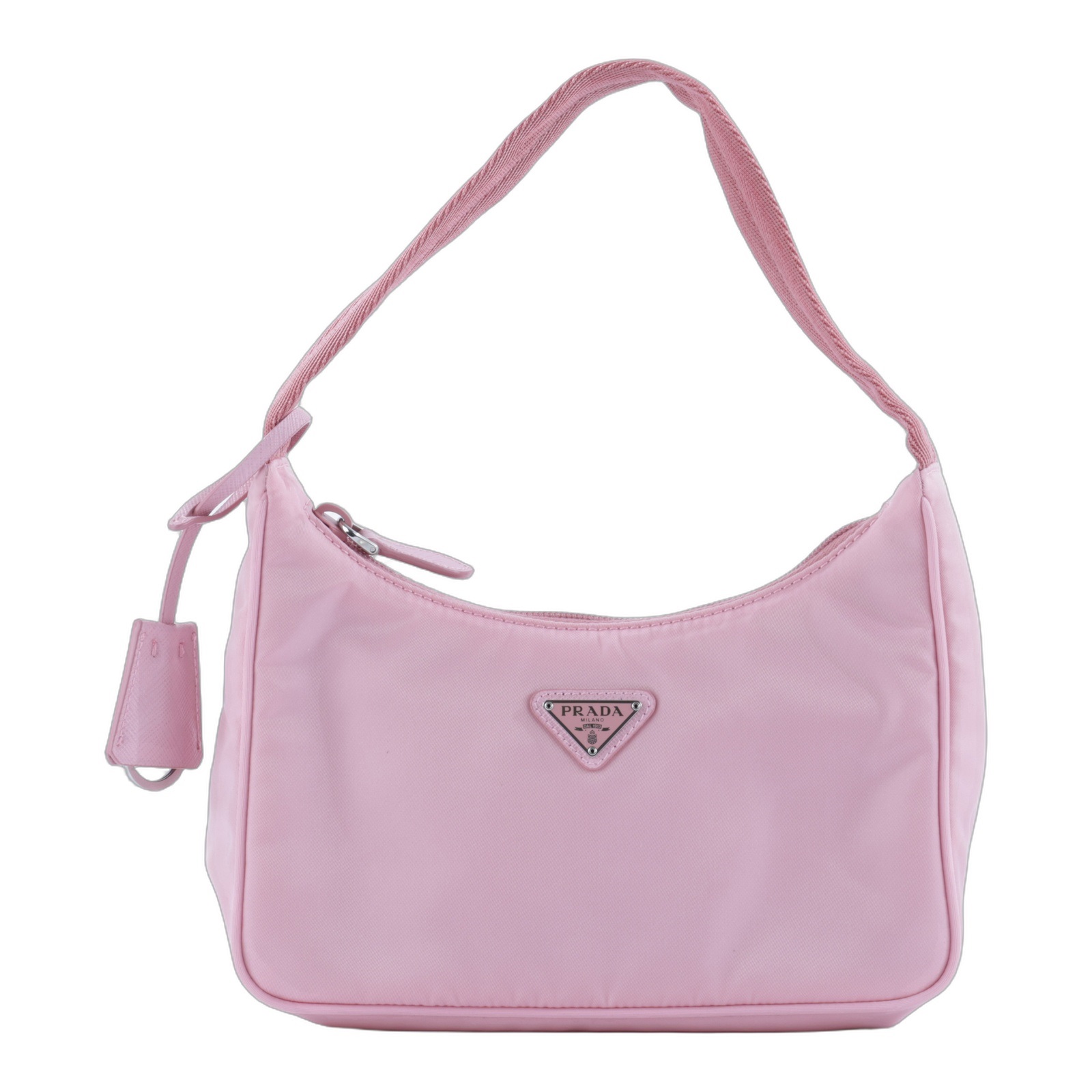 普拉達 PRADA Re-Edition 迷你 Hobo 包 1NE515_RDH0 粉尼龍HOBO腋下包 防塵袋