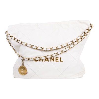 香奈兒 CHANEL 22 小型 流浪包 肩背包 AS3260 晶片款 白金22包 小號 內袋