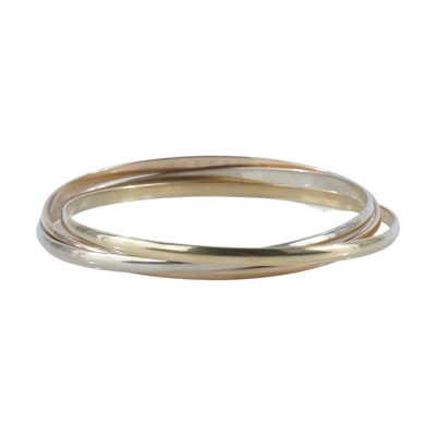 卡地亞 CARTIER Trinity 手環 經典款  18K TRINITY三色手環#64 原廠盒子/保證卡