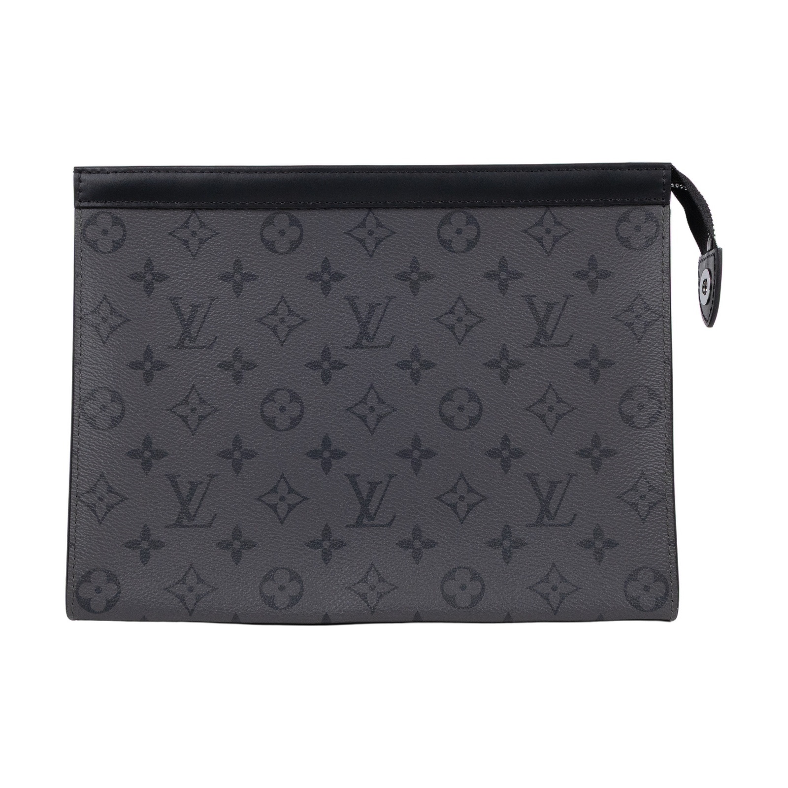 路易威登 LOUIS VUITTON Pochette Voyage MM 手拿包 Eclipse M69535 晶片款 黑原花手拿包 防塵袋