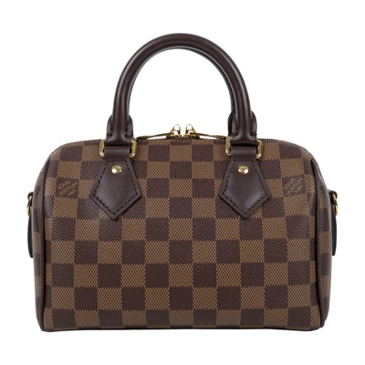 路易威登 LOUIS VUITTON Speedy Bandoulière 20 棕棋盤 手提 斜背 波士頓包 N40489 晶片款  原廠盒子/防塵袋2/背帶/鎖組/購買證明