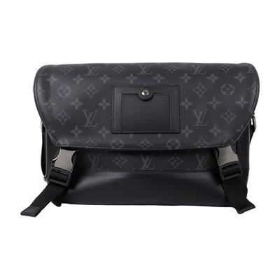路易威登 LOUIS VUITTON Messenger PM Voyager Eclipse帆布 肩背 郵差包 黑色 M40511  防塵袋/購買證明