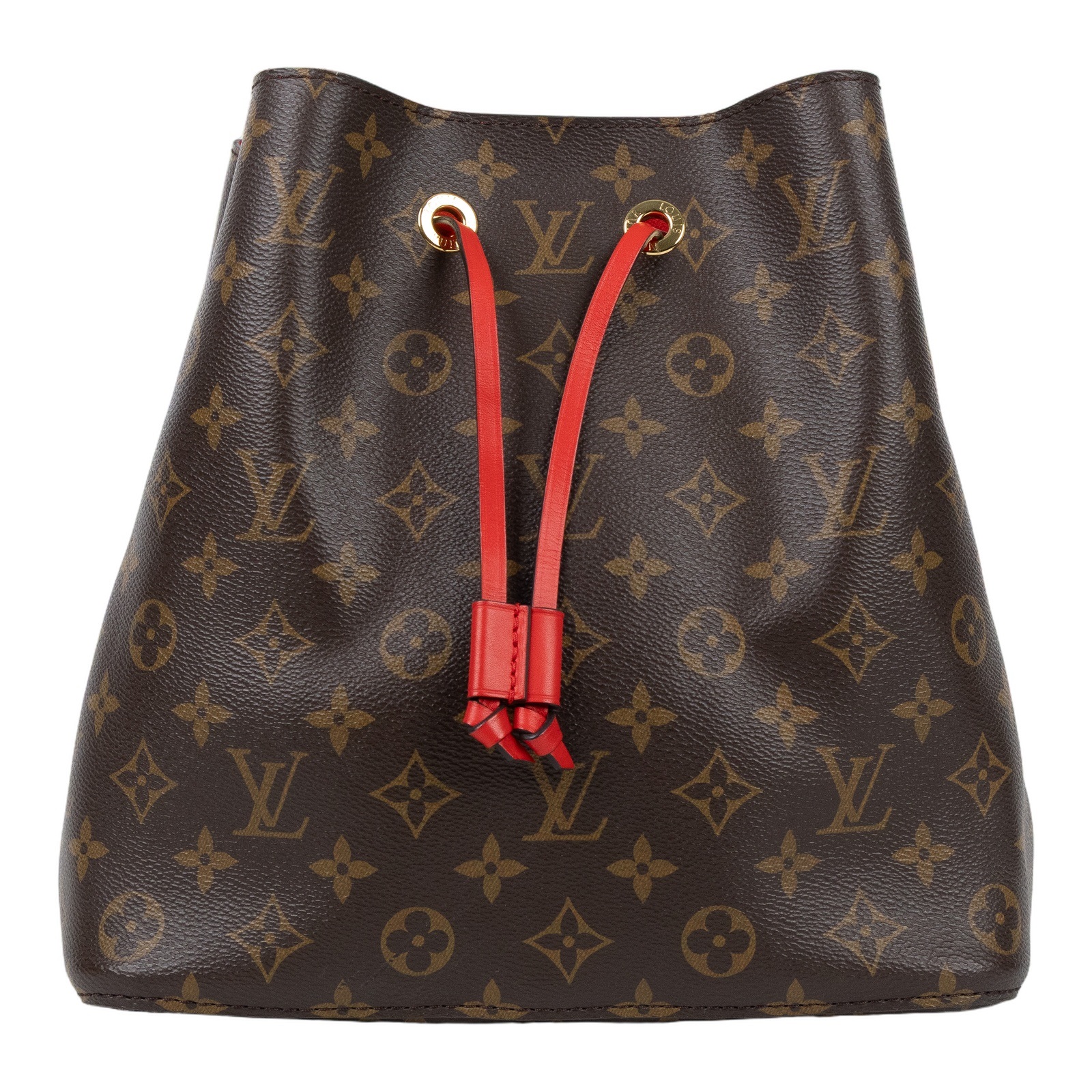 路易威登 LOUIS VUITTON NéoNoé MM 經典帆布 肩背 水桶包 紅色 M44021 紅原花NEONOE水桶 防塵袋/背帶