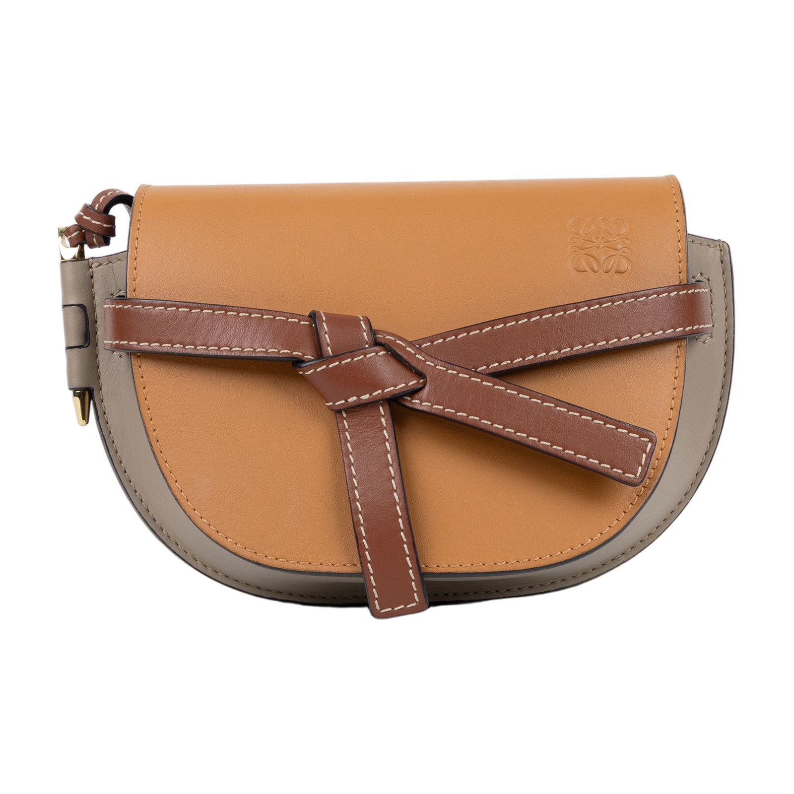 羅意威 LOEWE Mini Gate Dual bag 迷你 小牛皮 肩背包 A650N46X08 焦糖雙色MINI GATE 防塵袋