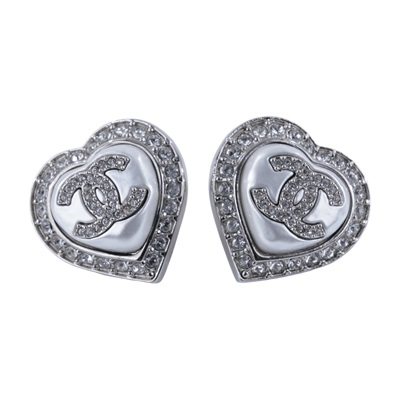香奈兒 CHANEL 耳釘 ABB632 B14143ABB632/B23B 愛心水鑽耳環 原廠盒子/內膽/購買證明