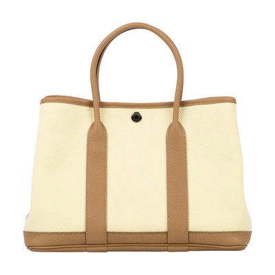 愛馬仕 Hermes Garden Party 花園派對包 30 GP30 B AM 002 UI B刻 棕黃帆布GP30 無附屬品