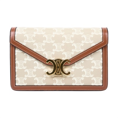 思琳 CELINE Margo WOC 飾鍊錢包 10L462FI6 棕卡其MARGO WOC 原廠盒子/防塵袋/背帶/購買證明