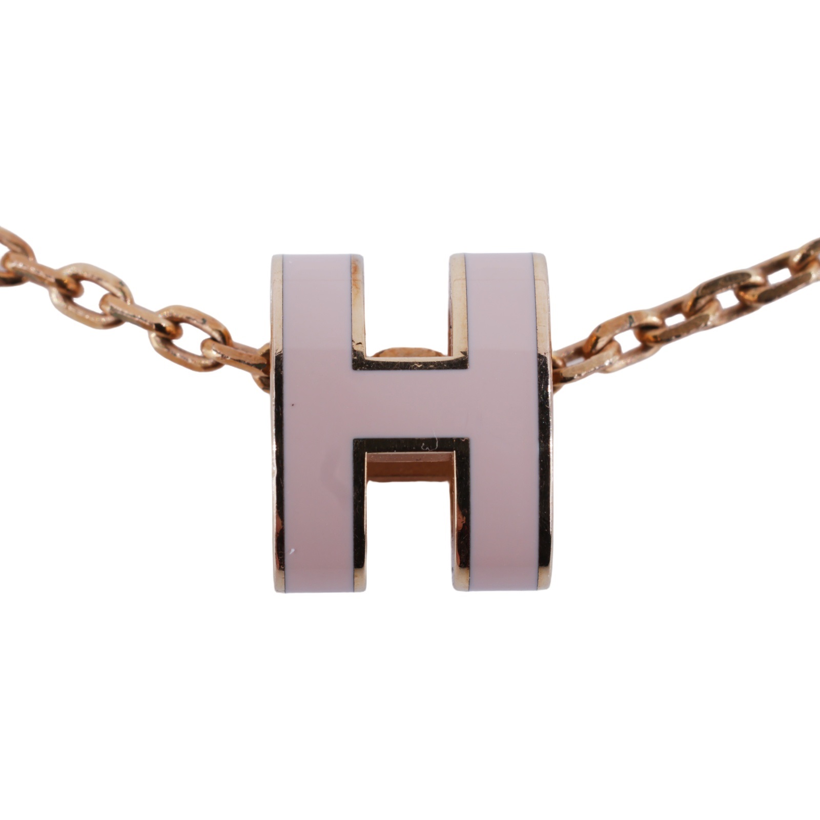 愛馬仕 Hermes Mini Pop H 墜飾 POPHPMINI GD 02 95 粉MINI POP H項鍊 原廠盒子/防塵袋/內襯