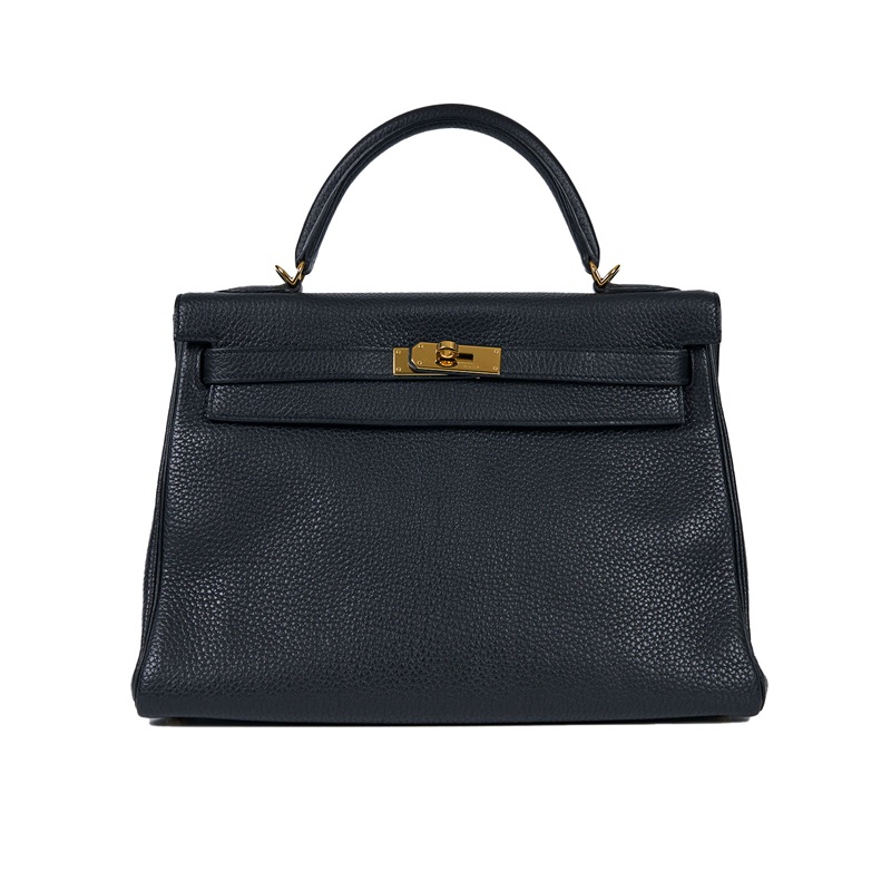 愛馬仕 Hermes Kelly Bag 凱莉包 32 KL32 T 010 AB T刻黑金KELLY 32 防塵袋/鎖組/背帶/雨衣
