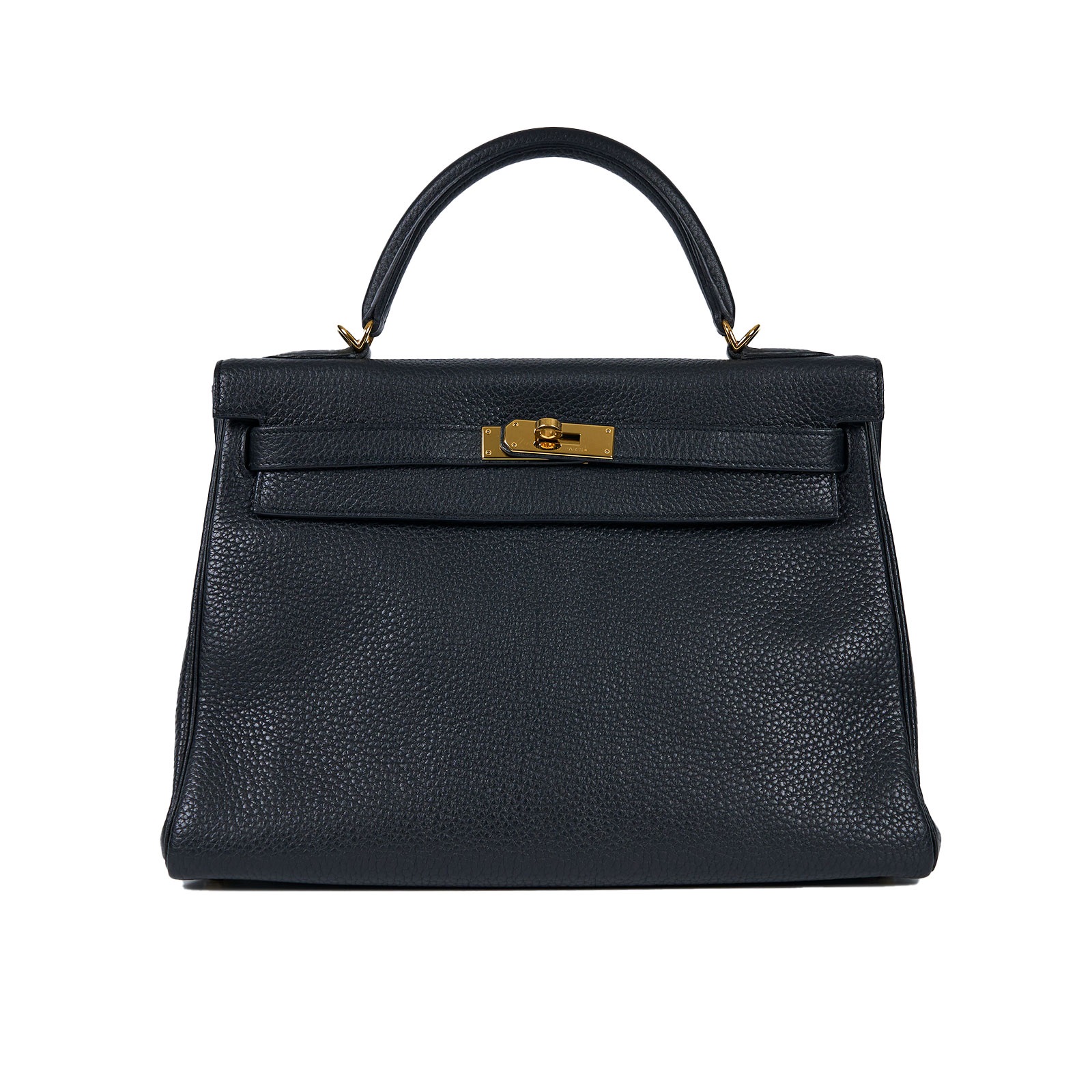 愛馬仕 Hermes Kelly Bag 凱莉包 32 KL32 T 010 AB T刻黑金KELLY 32 防塵袋/鎖組/背帶/雨衣