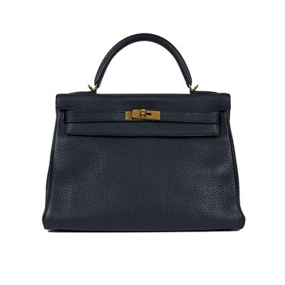 愛馬仕 Hermes Kelly Bag 凱莉包 32 KL32 T 010 AB T刻黑金KELLY 32 防塵袋/鎖組/背帶/雨衣
